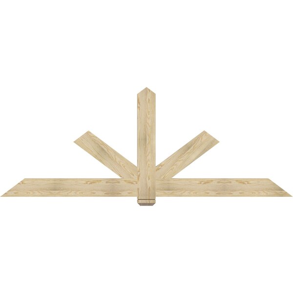 Ekena Millwork Kennewick Rough Sawn Timber Gable Bracket, Douglas Fir, 96"W x 36"H x 2"D x 6"F, 9/12 Pitch GBW096X36X0206KEN00RDF - main